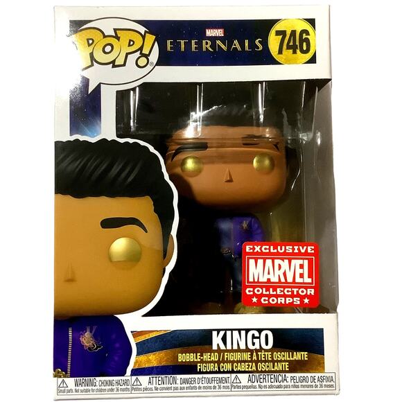 Funko POP! Marvel Eternals KINGO 746  FAC-053571-21245 Vinyl Bobblehead Figure - Picture 1 of 6